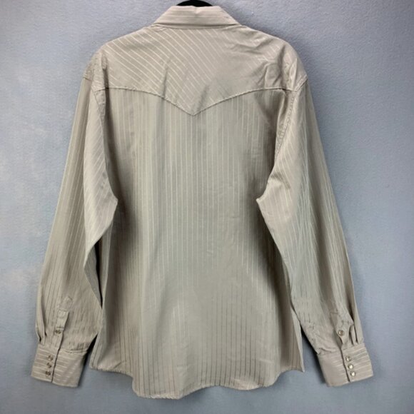 Rodeo Clothing Co Shirt Mens Extra Large Tan Pearl Snap Western Rodeo Cowboy‎ - Picture 4 of 15